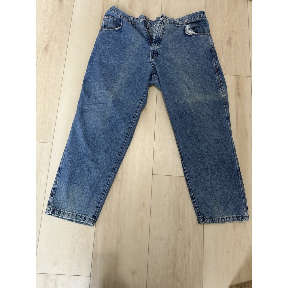 WRG Wrangler JEAN CO. Men's Blue Denim Straight Jeans Size 40x30 5-Pocket Design